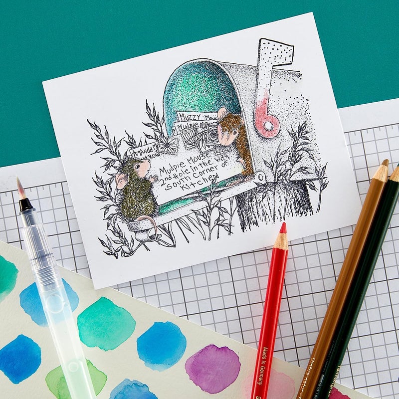 Spellbinders RSC-007 Mouse Mail Cling Rubber Stamp Set - Image 3